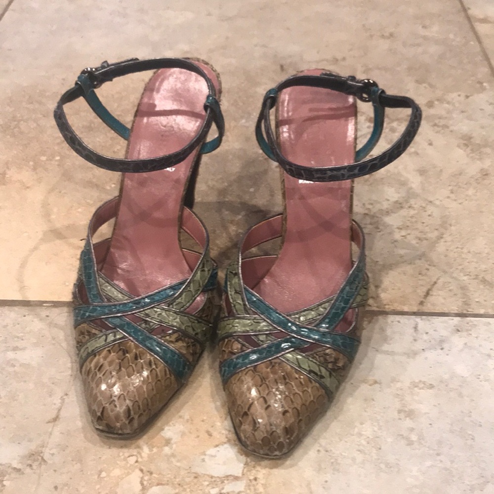 Miu Miu Very Elegant Snack Leather heels, size 38.5
